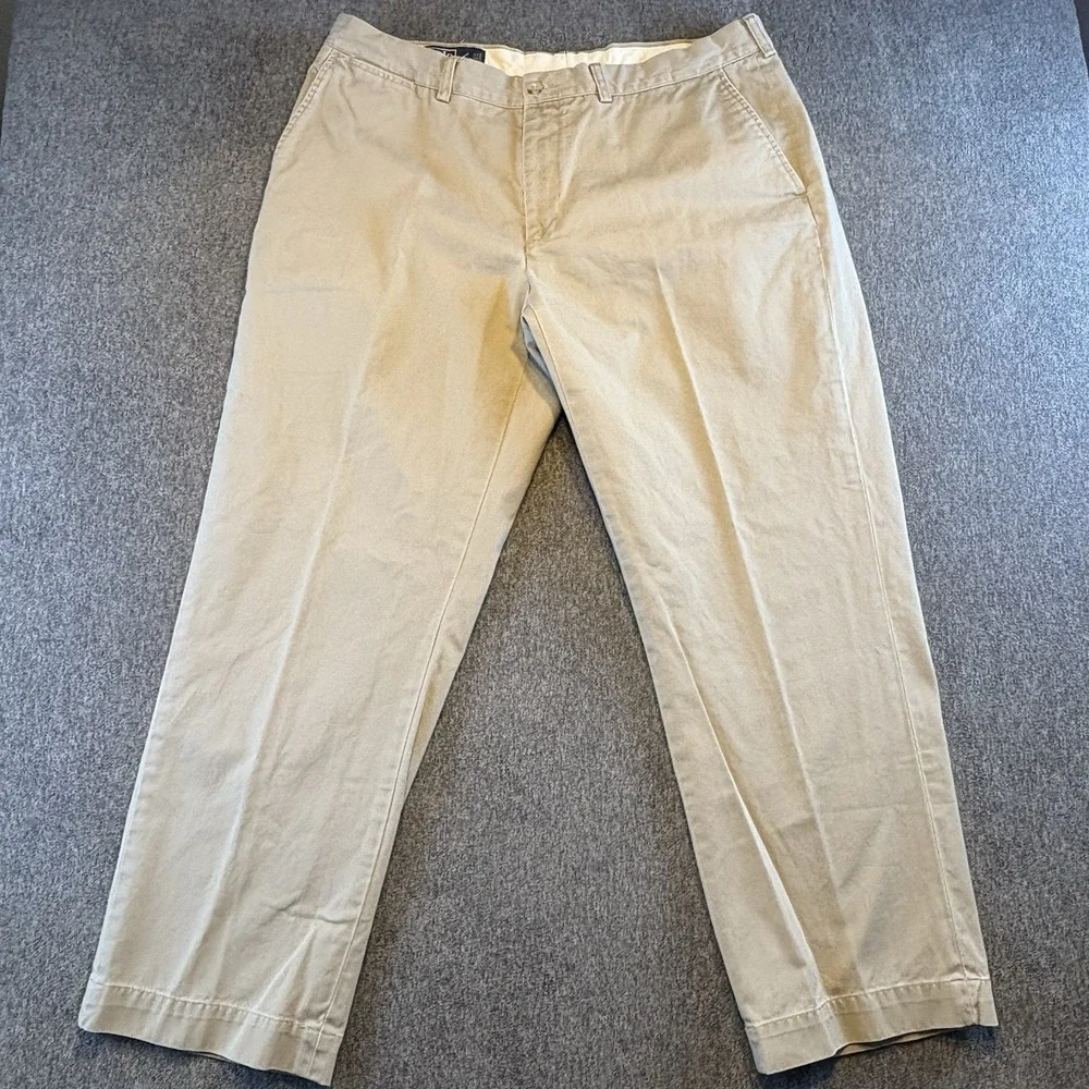 VTG Polo Ralph Lauren Preston Pant Khakis Mens 38X30 Fits 36x27‎ Classic Chino